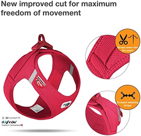 Vest Harness curli Clasp Air-Mesh Red XL