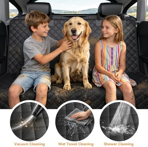 PETICON Dog Car Seat Cover for Back Seat, Rear Bench Seat Cover for SUVs