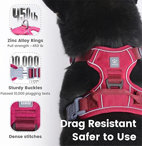 Pawaii No Pull Dog Harness with Pet ID Tag, Reflective Vest