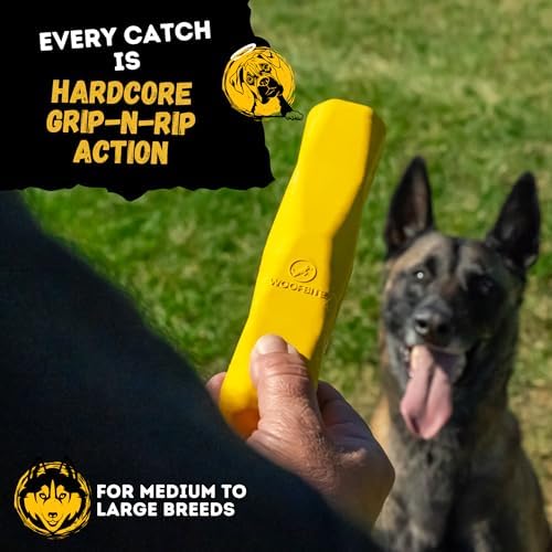 Indestructible Stick Dog Toy - Lifetime Replacement - Durable Chew Toy for Aggressive Chewers - Safe Non-Toxic Natural Rubber - Chew Tug & Fetch - Tough, Heavy Duty - Med/Large Breed, 8”x2”
