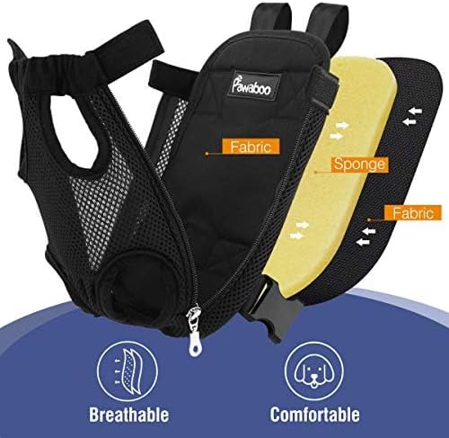Pawaboo Dog Backpack Carrier, Front Chest Carrier for Small Dogs