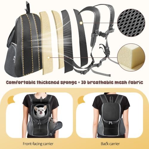 WOYYHO Pet Dog Carrier Backpack with Windows Ventilated Dog Backpack