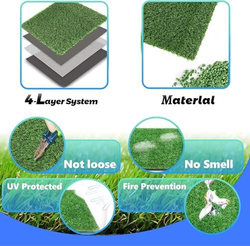 Artificial Grass Rug Turf for Dogs Indoor Outdoor Fake Grass for Dogs Potty Training Area Patio Lawn Decoration (29 x 20 Inch (Pack of 2))