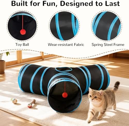 Tempcore Pet Tunnel Tube Cat Toys, Cat Tunnels for Indoor Cats