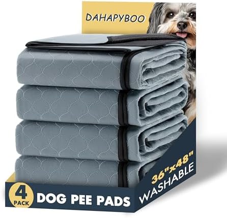 DAHAPYBOO Extra Large Washable Pee Pads for Dogs 36x48,4 Pack