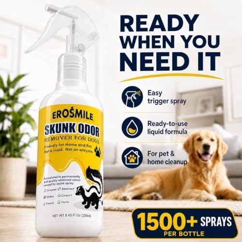 Skunk Odor Remover Spray for Pets, Clothing, Fabric & Home