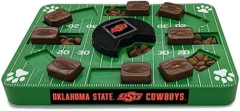 Pets First NCAA Oklahoma State Cowboys Puzzle Toy, Puzzle Treat Dog Toy, Interactive Dog Treat Toy, Dog Puzzle Feeding Slow Toy