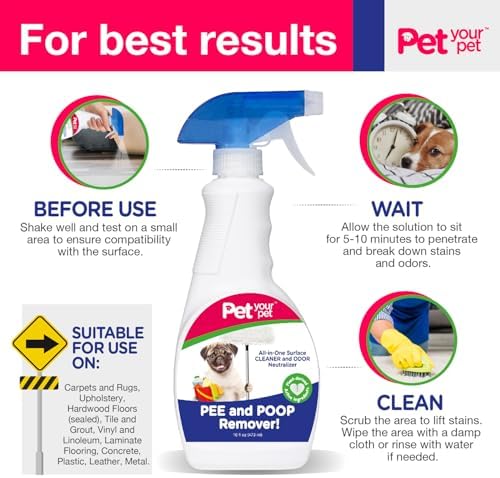 Dog Pee and Poop Remover Spray, 16 Fl Oz