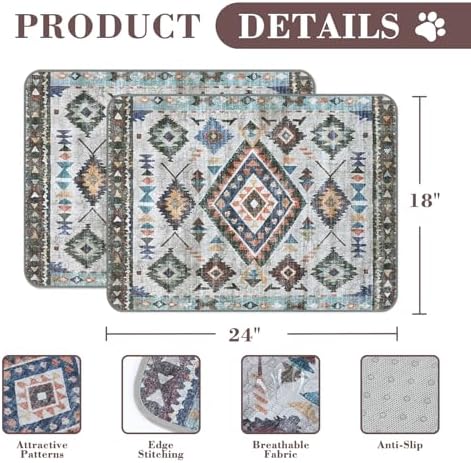 Washable Pee Pads for Dogs, 2 Pack Reusable Puppy Pads Absorbent Training Pads for Dogs Waterproof Dog Mat Non-Slip Whelping Pet Mat (Light Brown, 24“×18”-2Pack)