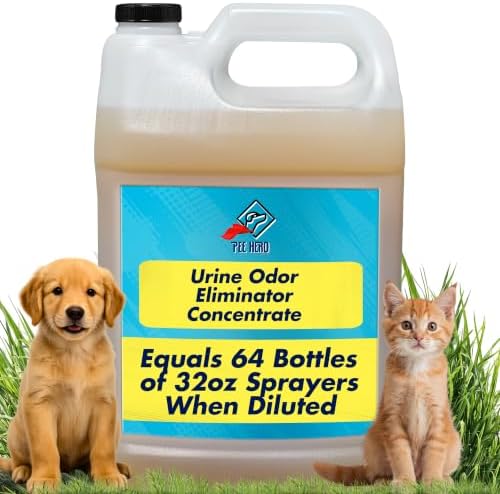 Pee Hero Outdoor Pet Urine Odor Eliminator, Makes 64 Bottles, 32 oz Each