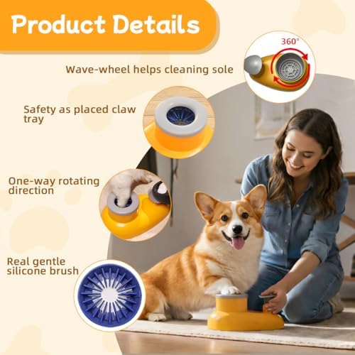 Mechanical Dog Paw Cleaner-Manual Spinning-Cup Washer (Small-Medium)