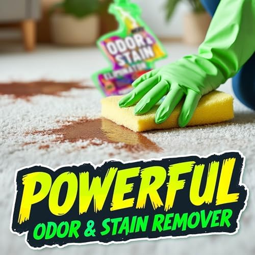 BEST Pet Odor & Stain Eliminator, Enzyme Spray for Urine, Dog Smell, Carpet Mess. Remove Dog & Cat Pee, Poop, Stain, Spot, Smell, Odor Enzymatic at a Molecular Level for Your Home