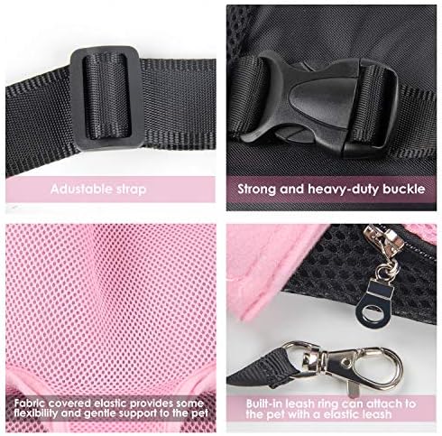 Dog Carrier Pink Legs Out Front Pet Carrier Backpack Comfortable Puppy Bag with Shoulder Strap and Sling for Travel Hiking Camping Outdoor
