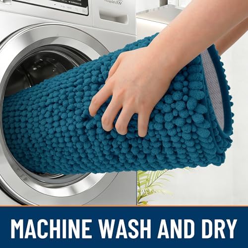 OLANLY Dog Door Mat for Muddy Paws 36x24, Extra Absorbent Chenille Mud Mat