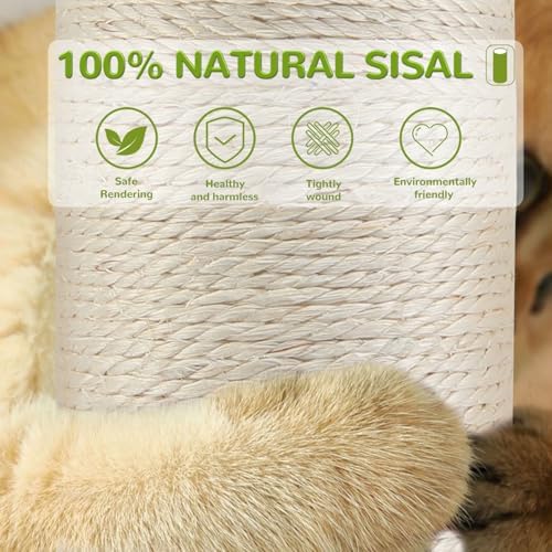 45'' Extra Tall Cat Scratching Post for Large,Heavy Duty Scratcher Tree
