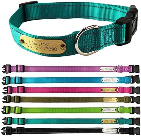 SINYUDUN Personalized Reflective Dog Collars with Customized ID Tags