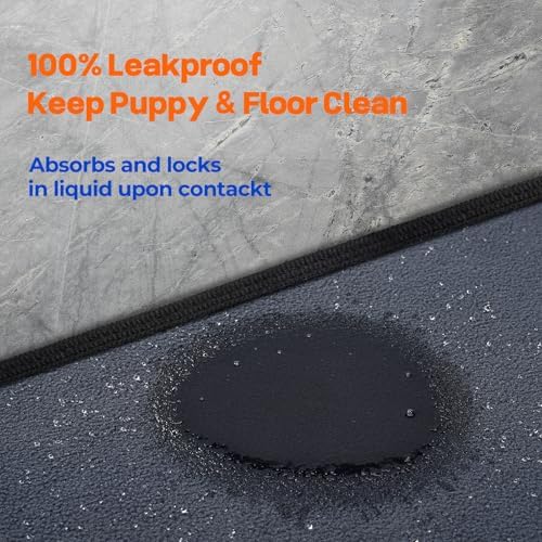Sunsleek Washable Pee Pads for Dogs 36"x36", 2 Pack Non-Slip Puppy Pads