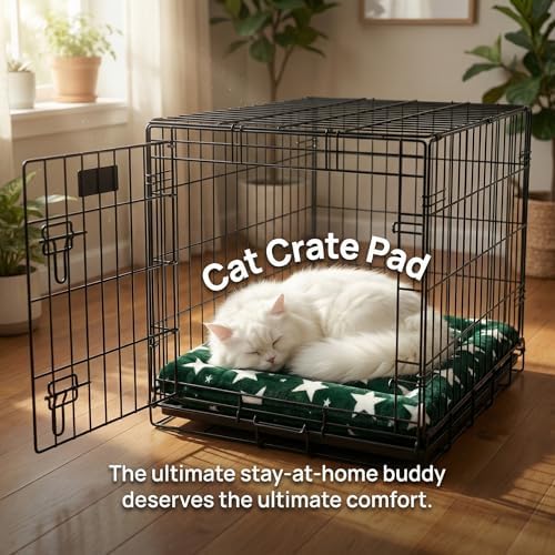 Cat & Dog Bed Mat - Reversible Dog Crate Bed Mats, Soft & Breathable Kennel Pad, Durable Crate Bed for Extra Small Dogs & Cats