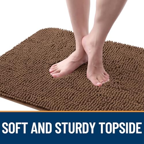 OLANLY Dog Door Mat for Muddy Paws 54x32, Super Absorbent Chenille Mud Mat