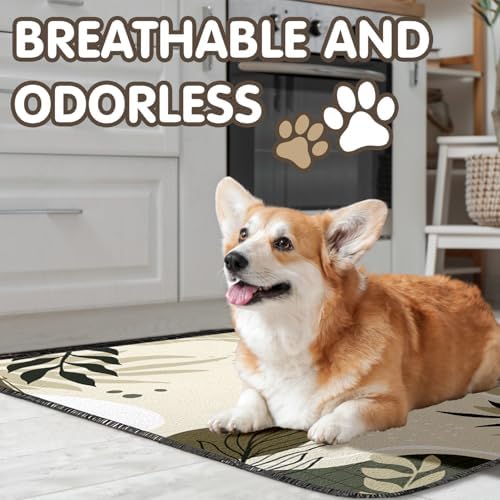 2PC Reusable Pee Pads, Washable Absorbent Non-Slip Dog Mat 35x24in