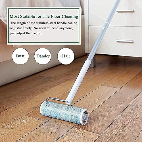UNIKON 802 Long Handle Lint Roller with 4 Rolls of 120 Sheet Refills in Total