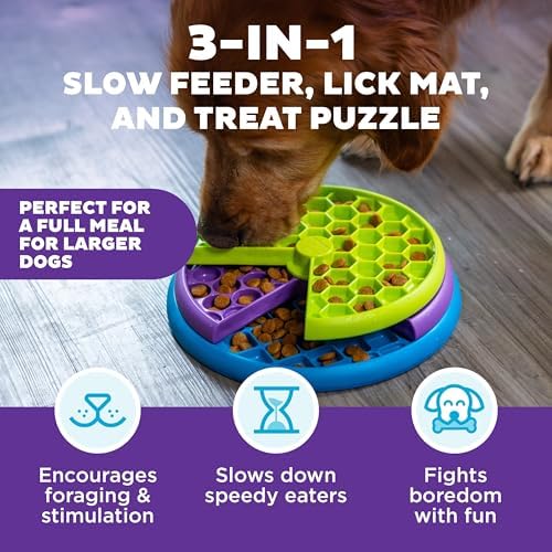 Outward Hound Nina Ottosson Lickin’ Layers 3-in-1 Dog Toy Treat Puzzle, 10"
