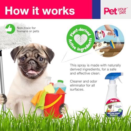 Dog Pee and Poop Remover Spray, 16 Fl Oz