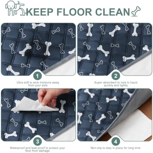 Eterish Washable Pee Pads for Dogs Extra Large 48'' x 60'' 2 Pack