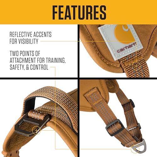 Carhartt Nylon Duck No Pull Dog Harness Faded Fatigue L