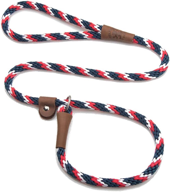 Mendota Pet Slip Leash - Dog Lead and Collar Combo - Made in The USA - Pride, 1/2 in x 4 ft - for Large Breeds