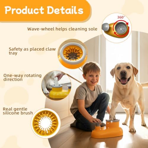 Mechanical Dog Paw Cleaner-Manual Spinning-Cup Washer (Medium-Large)