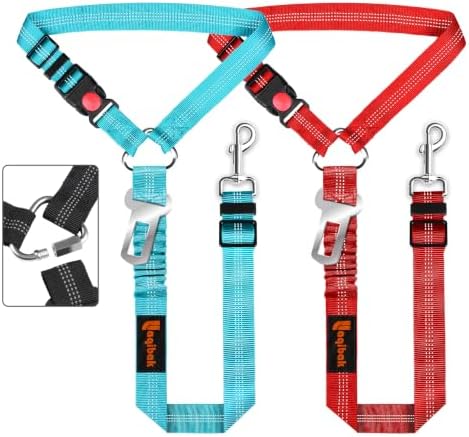 Laqibak Removable Dog Seat Belt Harness for Car, 3 in 1 Pet Seatbelt Leash