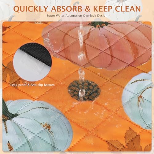 IEUUMLER Washable Pee Pads for Dogs, 2 Pack Pumpkin Pattern Reusable Waterproof Puppy Potty Pads, Non-Slip Absorbent Pet Training Pads for Playpen Crate Bed EU016 Orange Pumpkin, 48x36