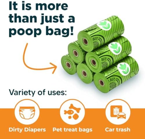 The Original Poop Bags® Dog Poop Bags Rolls – Orange Scented, 38% Plant-Based, USDA Certified, Heavy-Duty Poop Bags for Dogs, 960 Count