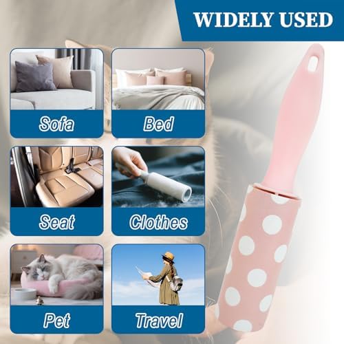 8 Pcs Mini Lint Roller, Lint Roller for Travel Size