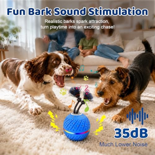 Smart Interactive Dog Toys Ball for Aggressive Chewers Medium Large,E-TPU
