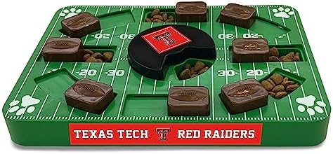 Pets First NCAA Texas TECH Raiders Puzzle Toy, Puzzle Treat Dog Toy, Interactive Dog Treat Toy, Dog Puzzle Feeding Slow Toy