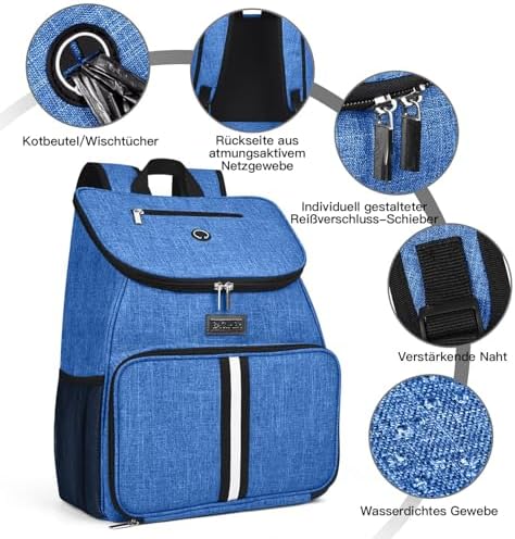 BAGLHER丨Dog Travel Bag, Airline Approved Pet Supplies Backpack, Dog Travel Backpack with 2 Silicone Collapsible Bowls and 2 Food Baskets