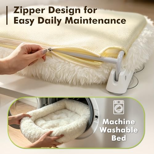 Zoratoo Foldable Cat Window Perch, Widened Cushion Cat Bed for Large Cats