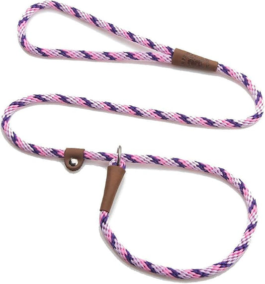 Mendota Pet Slip Leash - Dog Lead and Collar Combo - Made in The USA - Lilac, 3/8 in x 6 ft - for Small/Medium Breeds