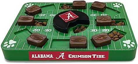 Pets First NCAA Alabama Crimson Tide Puzzle Toy, Puzzle Treat Dog Toy, Interactive Dog Treat Toy, Dog Puzzle Feeding Slow Toy