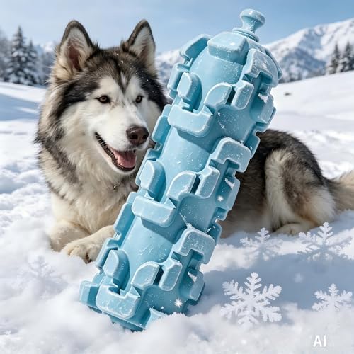 Freezable Treat Dispenser with 8 - Hours Cooling, Feeder for Large Dogs