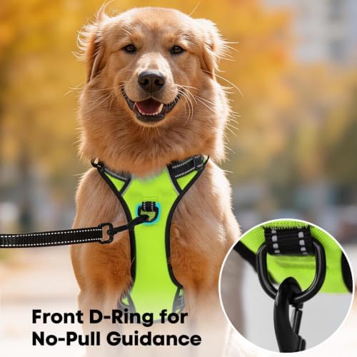 PoyPet No Pull Dog Harness Small, Reflective Vest with Front Clip & Handle