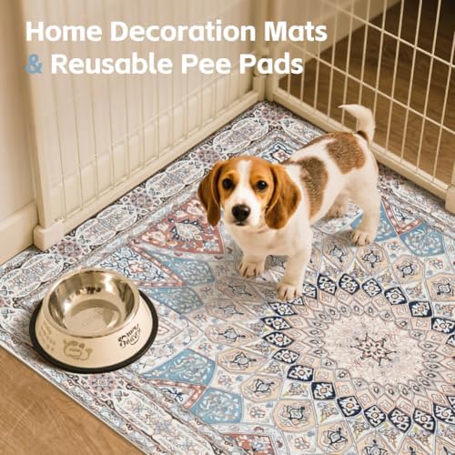 Washable Pee Pads for Dogs, 2 Pack Reusable Puppy Training Pads 32"x48" Super Absorbent Dog Pee Pad Waterproof Dog Training Pads, Non-Slip Potty Pads, Whelping Pads