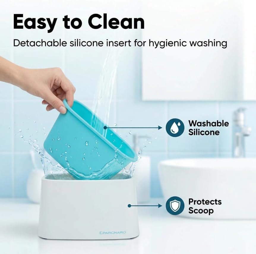 Universal Cat Litter Scoop Holder - Hygienic Scooper Storage Works for Most Cat Litter Scooper - Washable Convenient Stand for Kitty Poop Shovel – Kitty Litter Box Scooper Accessory