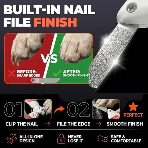 Dog Nail Clippers with LED Light: for Medium to Large Dogs Multi Blue