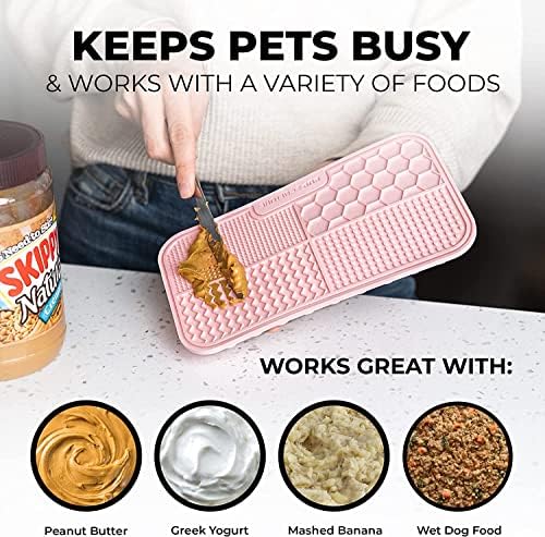 Pup Culture Dog Lick Mat for Dogs (2 Pack), Feeding Pad for Anxious Pets Plus 4 Different Puzzles for Mental Stimulation for Dogs - Supports Mental, Dental, and Digestive Health - Heavy Duty