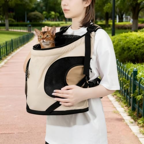 Travel Pet Carriers Bag with Adjustable Strap Breathable Chest Bag for Daily Walking Cats Small Dog Front Carrying Bags
