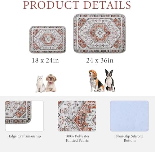 Homimp Washable Pee Pads for Dogs, 2 Pack Reusable Puppy Pads Waterproof,Absorbent and Leakproof Dog Pee Pads,Non Slip Puppy Training Pads, Pet Mat for Floor, Crate, Couch, Whelping, Brown 24"x36"