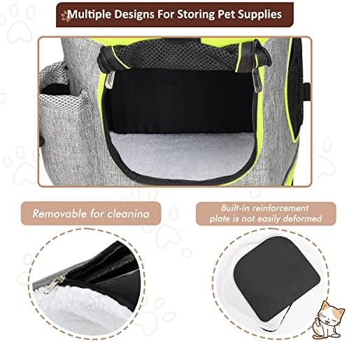 Tirrinia Two-Sided Entry Pet Backpack Travel Carrier for Cats & Small Dogs, Airline-Approved, Padded Back Support, Ideal for Hiking, Walking, Cycling & Outdoor Adventures